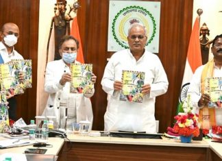 मुख्यमंत्री भूपेश बघेल ने ‘आनी बानी के छत्तीसगढ़’ पुस्तक का किया विमोचन