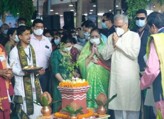 मुख्यमंत्री निवास में हरेली तिहार की धूम