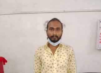 अवैध रूप से गांजा तस्करी करते युवक को पुलिस ने पकड़ा