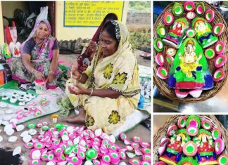 महिला समूह द्वारा बनाए गोबर के दीयों से जगमग होगी दीवाली