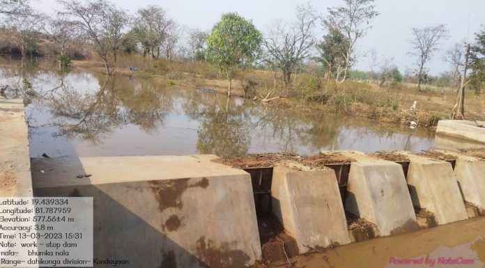 नरवा विकास: भुमका नाला के उपचार से वनांचल के जल स्तर में सुधार