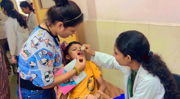 आयुर्वेद महाविद्यालय चिकित्सालय में 1145 बच्चों का कराया गया स्वर्णप्राशन