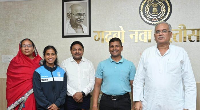 वेटलिफ्टर कु. यादव ने एएसआई में नियुक्ति पर मुख्यमंत्री बघेल का जताया आभार