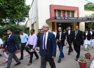 उच्च न्यायालय के मुख्य न्यायाधीश रमेश सिन्हा ने भाटापारा और बलौदाबाजार न्यायालय का किया निरीक्षण