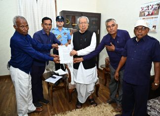 राज्यपाल हरिचंदन से युवा कोटवार कल्याण संघ के प्रतिनिधिमंडल ने की सौजन्य मुलाकात