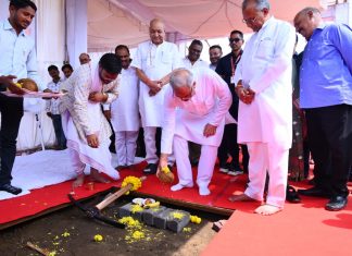 मुख्यमंत्री भूपेश बघेल ने नवा रायपुर में छत्तीसगढ़ कृषि भवन की रखी आधारशिला