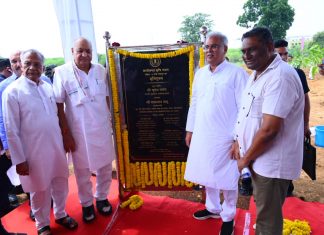 मुख्यमंत्री भूपेश बघेल ने नवा रायपुर के सेक्टर-19 में ‘छत्तीसगढ़ कृषि भवन’ की रखी आधारशिला