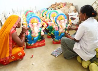 चन्द्रहासिनी समूह की दीदियों द्वारा निर्मित इकोफ्रेंडली गणपति विराजेंगे इस बार घरों और पंडालों में