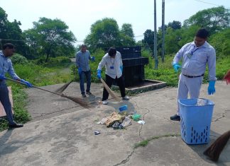 दक्षिण पूर्व मध्य रेलवे रायपुर रेल मंडल में स्वच्छता पखवाड़ा के चौथे दिन – स्वच्छ स्टेशन थीम का आयोजन