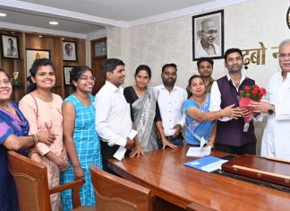 रायपुर : मुख्यमंत्री श्री बघेल से छत्तीसगढ़ हेल्थ फेडरेशन संघ के सदस्यों ने की सौजन्य मुलाकात