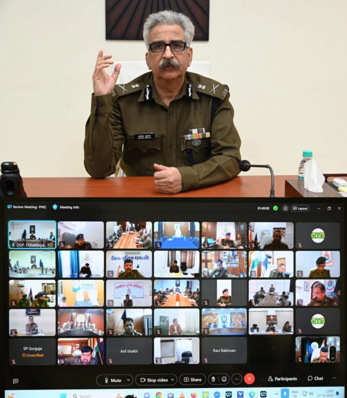 DGP Juneja took virtual meeting of Inspectors General of Police and Superintendents of Police