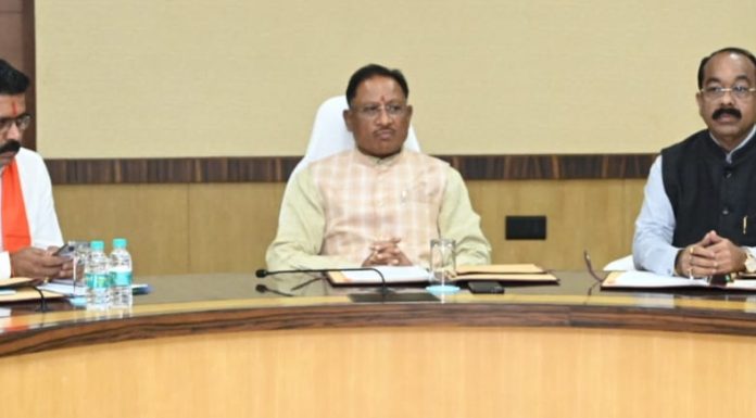 मुख्यमंत्री विष्णुदेव साय की अध्यक्षता में मंत्रालय महानदी भवन में कैबिनेट की बैठक शुरू