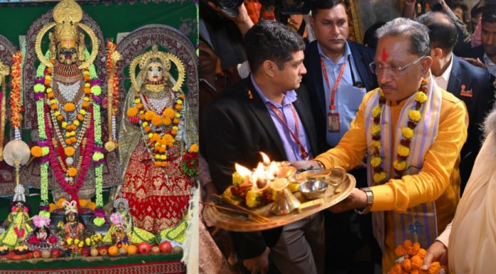 श्री रामलला की प्राण-प्रतिष्ठा के अवसर पर मुख्यमंत्री विष्णु देव साय ने दूधाधारी मठ में किया राम-दरबार का दर्शन