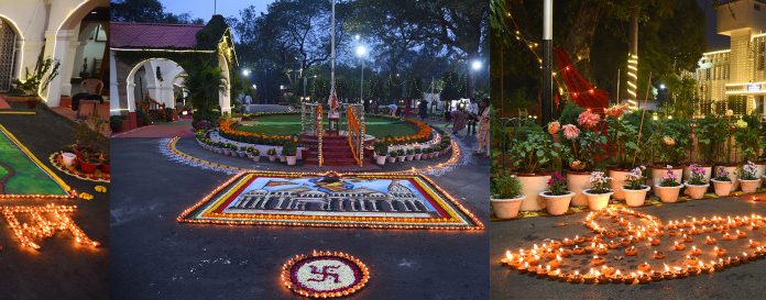 रामलला मंदिर प्राण-प्रतिष्ठा के अवसर पर राजभवन में भव्य सजावट