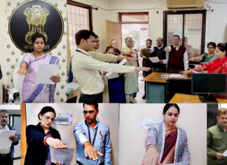 राजभवन के अधिकारियों एवं कर्मचारियों ने ली राष्ट्रीय मतदाता दिवस की शपथ