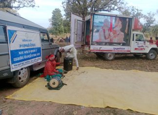 जिले के दूरस्थ ग्राम पंचायतों में पहुंची कला जत्था और एलईडी वैन