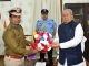 राज्यपाल हरिचंदन से पुलिस अधीक्षक ने सौजन्य मुलाकात की