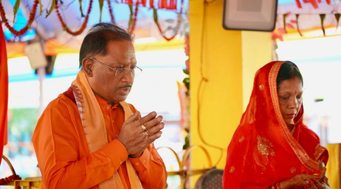 गृहग्राम बगिया में मुख्यमंत्री ने मनाई रामनवमी