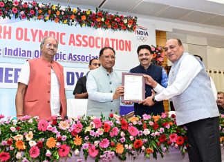 मुख्यमंत्री विष्णु देव साय छत्तीसगढ़ ओलंपिक संघ के निर्विरोध अध्यक्ष बने