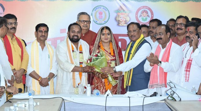 मुख्यमंत्री कन्या विवाह योजना से बेटियों को मिल रहा सम्मान और सुरक्षा : मुख्यमंत्री विष्णुदेव साय