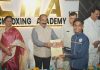 राष्ट्रीय किकबॉक्सिंग प्रतियोगिता में पदक विजेता खिलाड़ियों का सम्मान