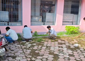 जनपद पंचायत सूरजपुर परिसर में हुआ स्वच्छता श्रमदान का आयोजन