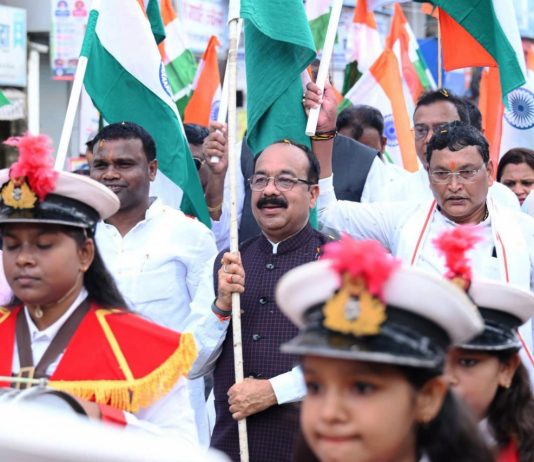 देशभक्ति से ओतप्रोत अप्रतिम उत्साह के साथ निकली तिरंगा यात्रा, उप मुख्यमंत्री अरुण साव हुए शामिल