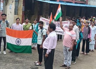जांजगीर के टीसीएल कॉलेज में गूँजे देशभक्ति के नारे