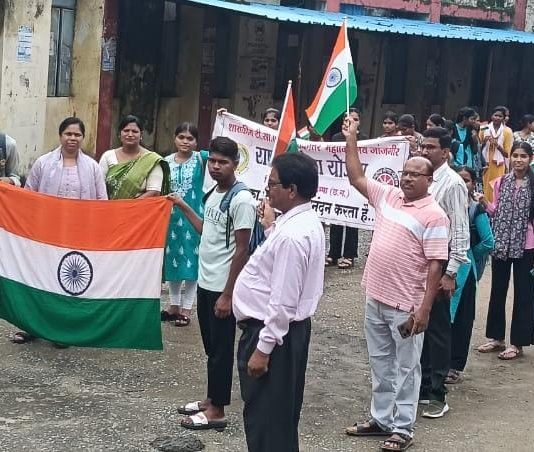 जांजगीर के टीसीएल कॉलेज में गूँजे देशभक्ति के नारे