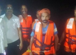 उफनती नदी में चट्टान पर फंसे ग्रामीण का डीडीआरएफ टीम ने किया सुरक्षित रेस्क्यू