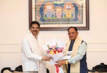 मुख्यमंत्री विष्णु देव साय ने ओडिशा के राज्यपाल डॉ. हरि बाबू कंभमपति से की शिष्टाचार भेंट